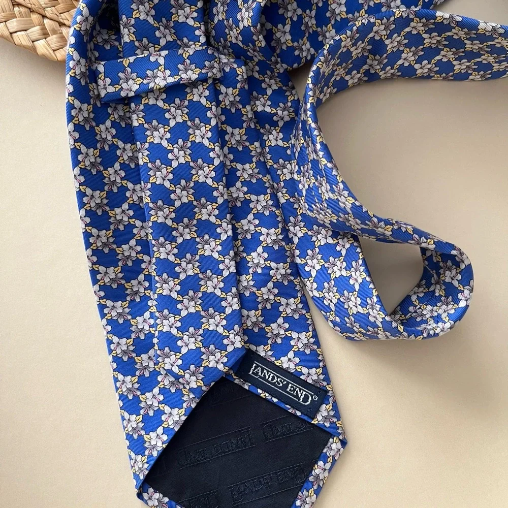 Blue‎ Floral Men's Tie